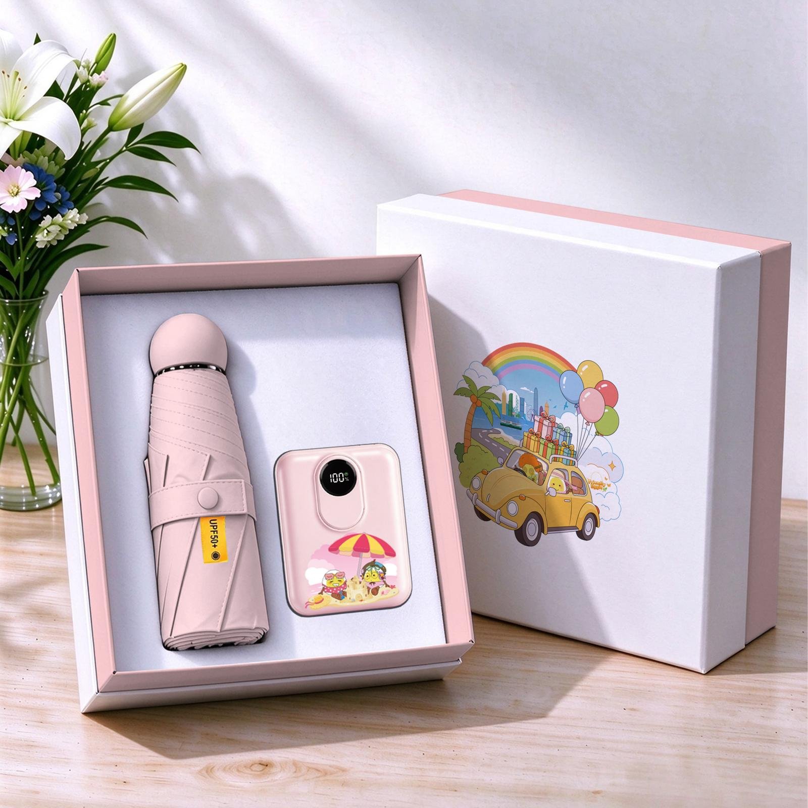【蛋仔派對限定】蛋仔家族晴雨傘×行動電源時尚禮盒 —— 你的全天候萌趣出行守護者! - 影像 3